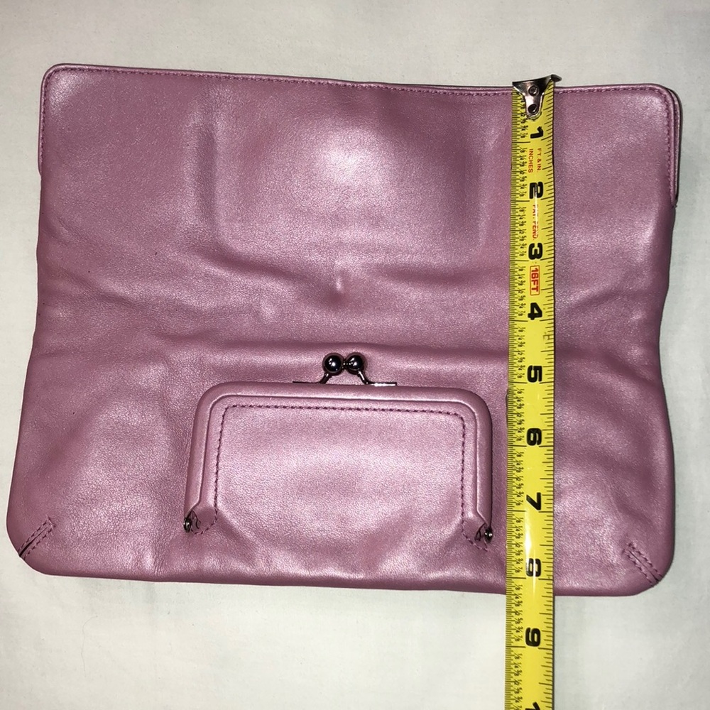 Coach, NWOT, pink pearly clutch, soft lambskin - Picture 9 of 9